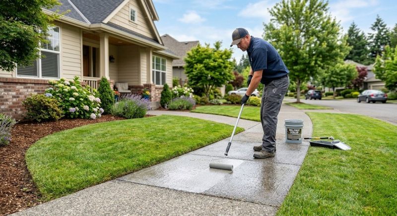 Stamped Concrete Sealing in Bellevue, WA